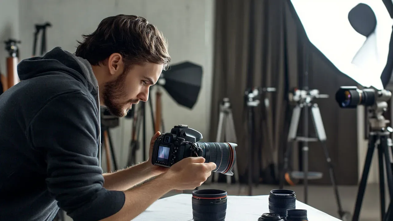In a industry the product photography setup.